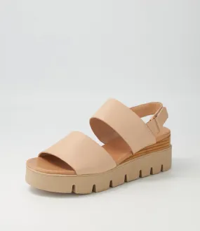 DJANGO & JULIETTE Runar Dark Nude Leather Sandals