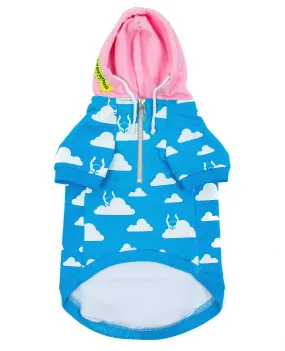 DOG HOODIE CLOUD PLAI BLUE / PINK