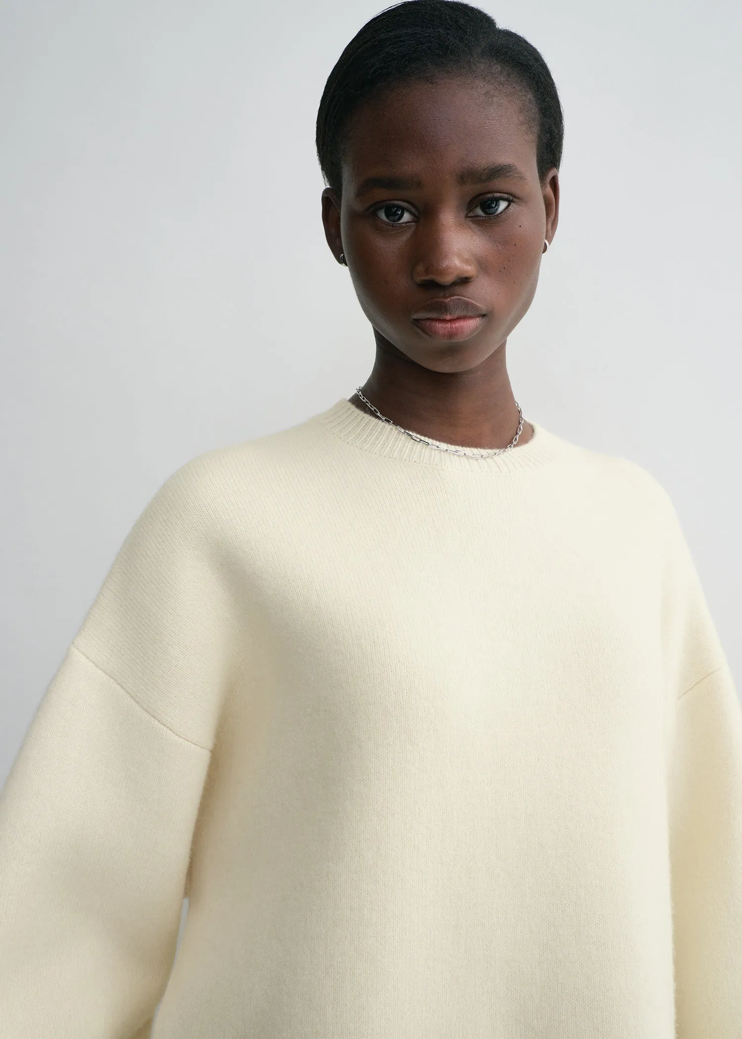 Double-knit pullover snow