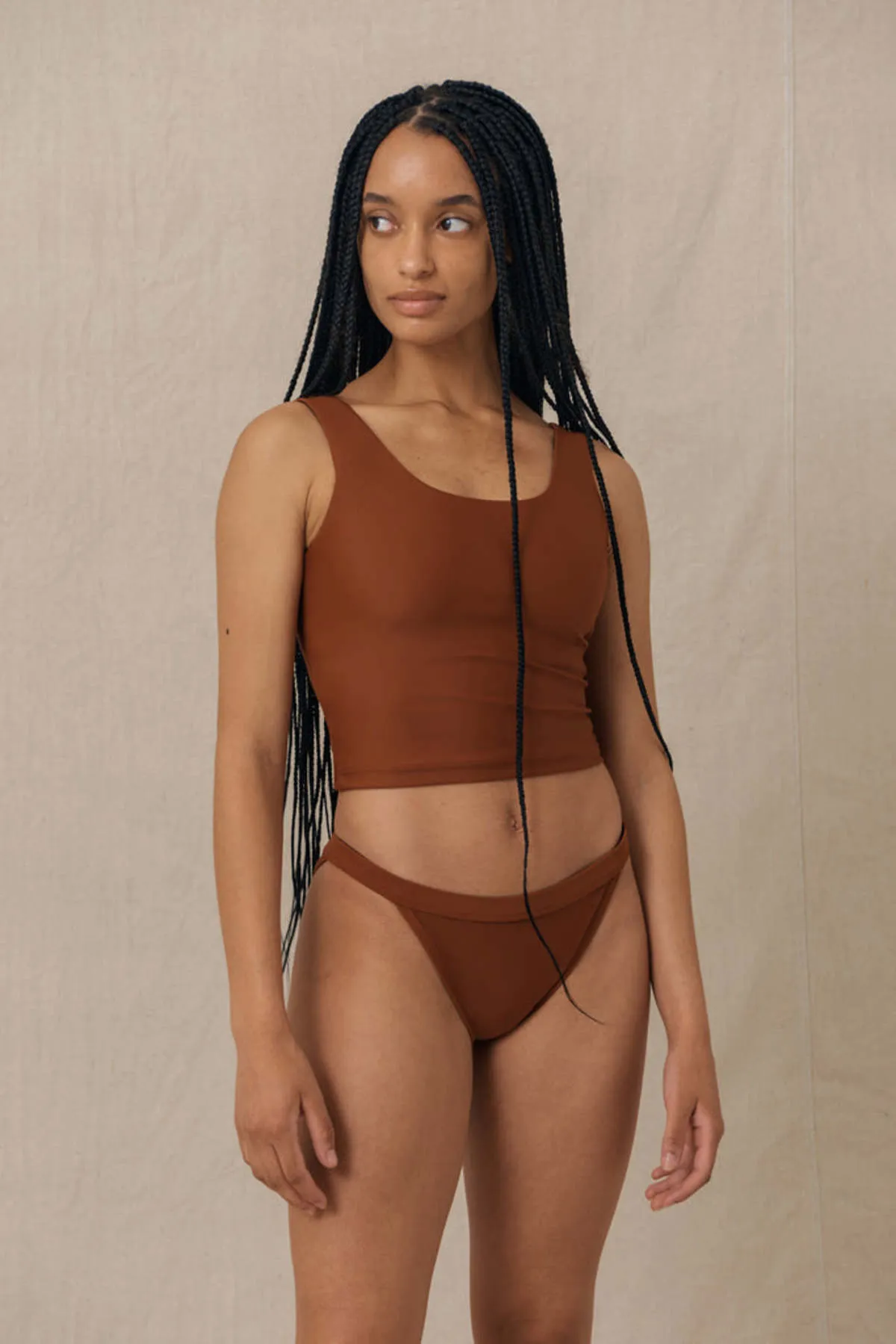 Dune Bikini Tank Top - Rust