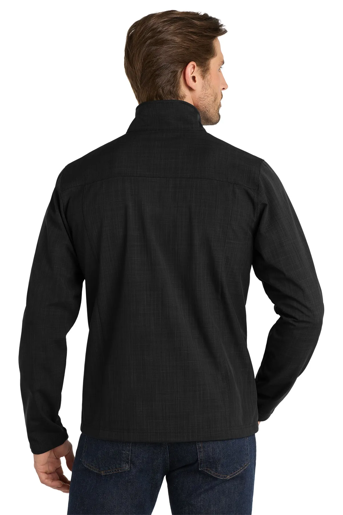 Eddie Bauer Shaded Crosshatch Soft Shell Jacket, Black [Lucid Bots]