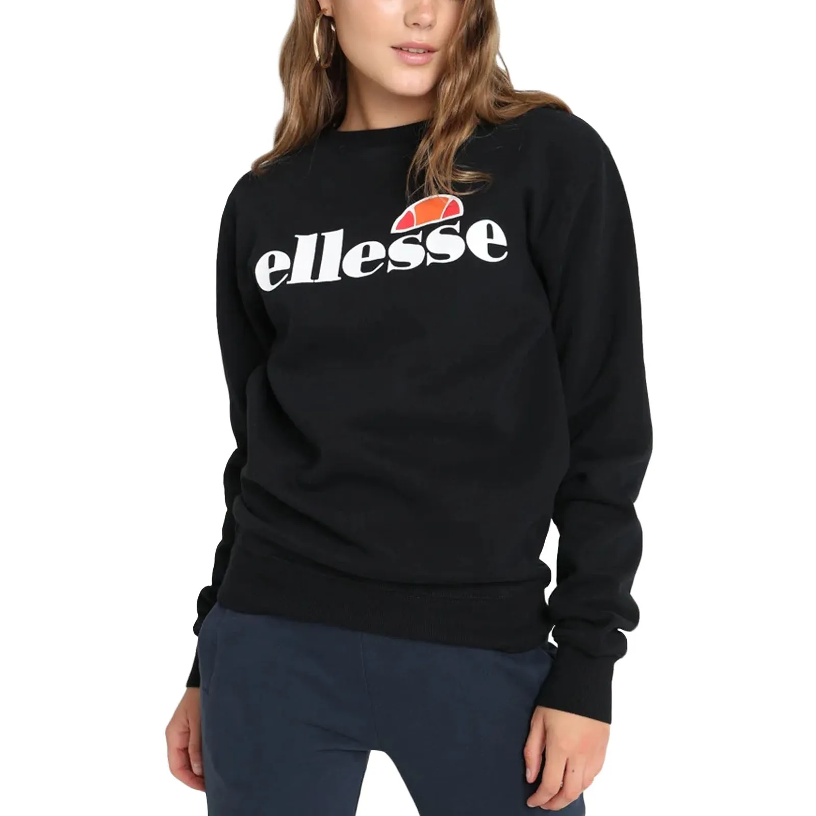 Ellesse Womens Agata Pullover Crew Neck Sweatshirt - Anthracite