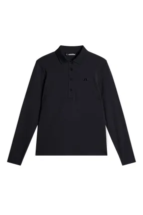 Flor Long Sleeve Polo / Black