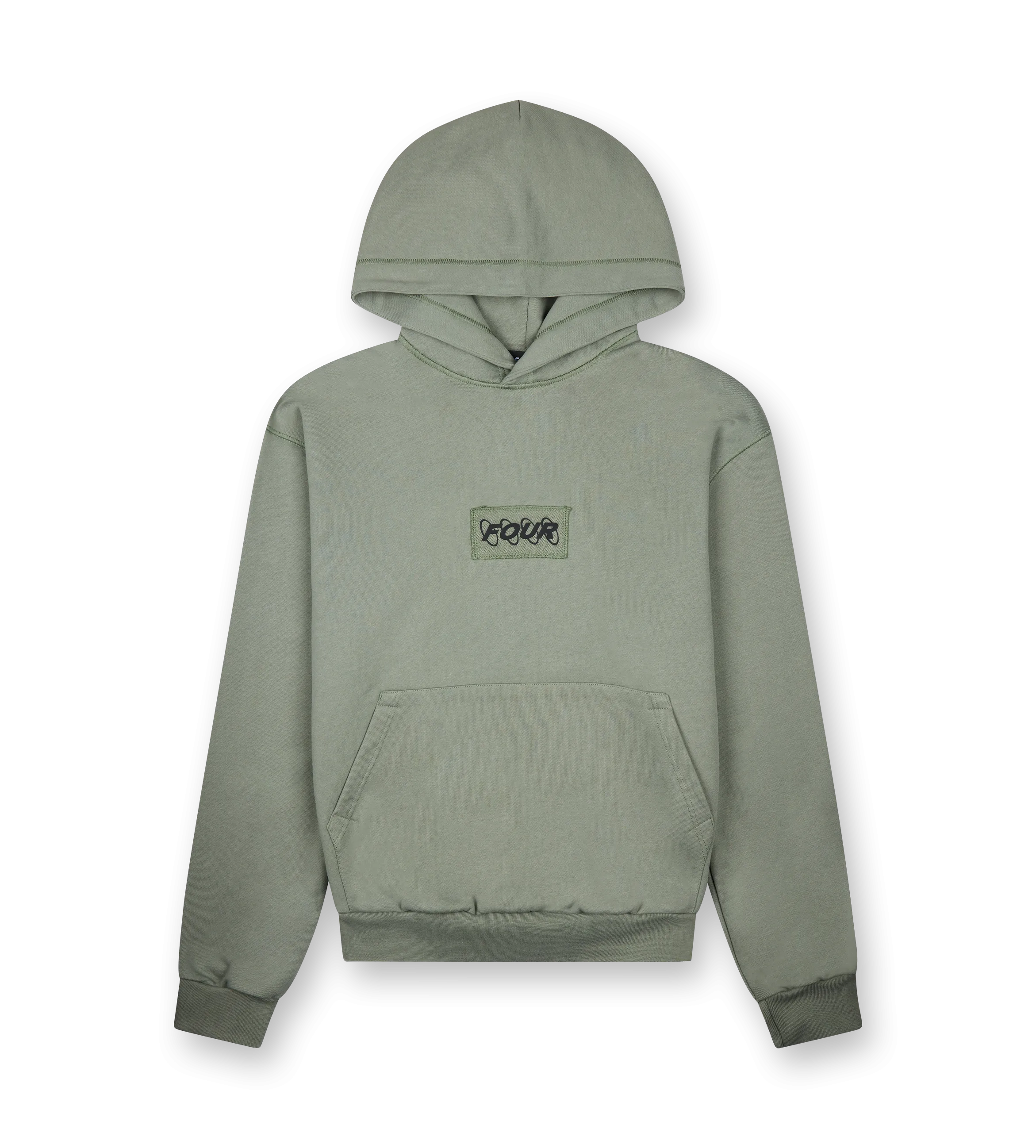 FOUR    Inside Out Regular Hoodie Agave Green