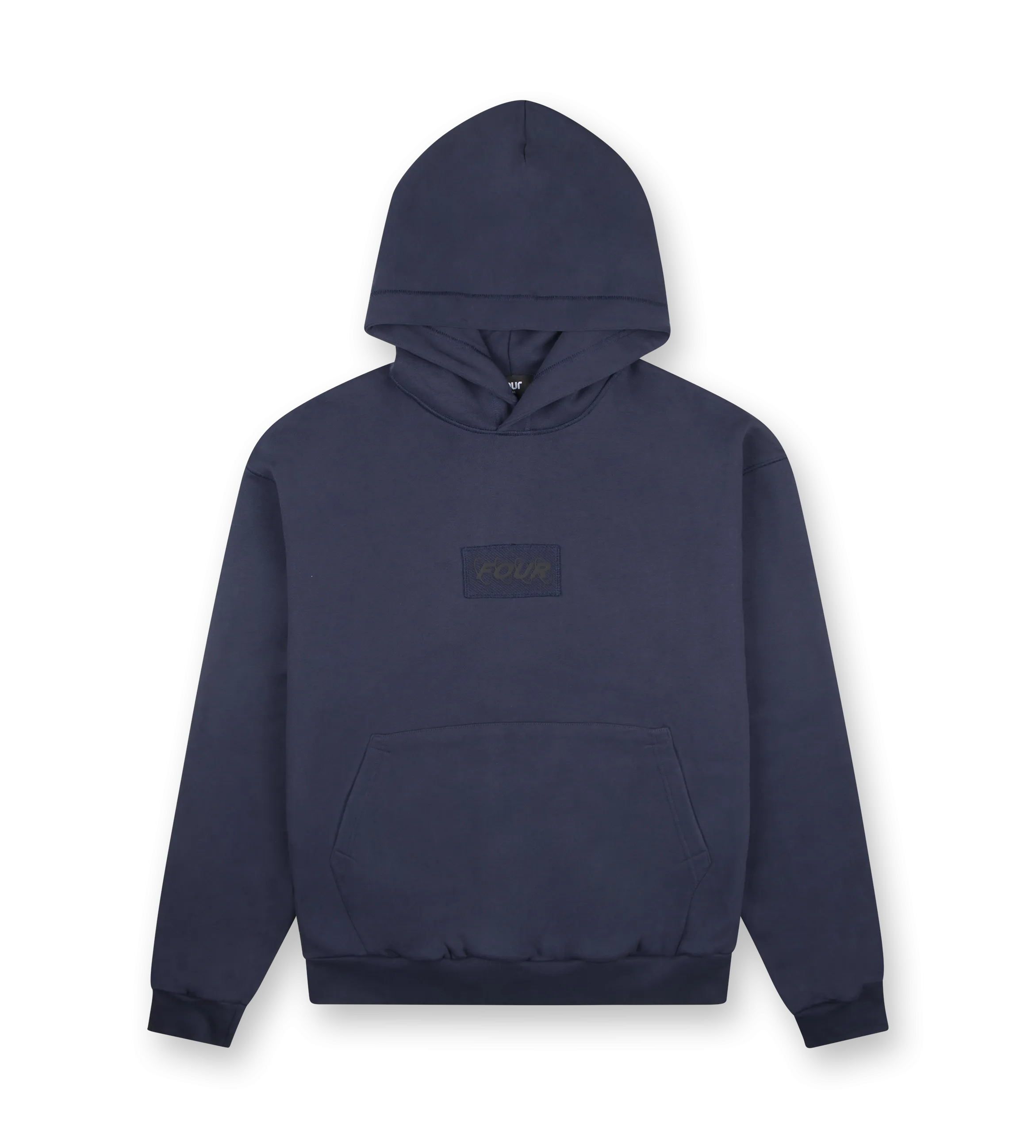 FOUR    Inside Out Regular Hoodie Marine Blue