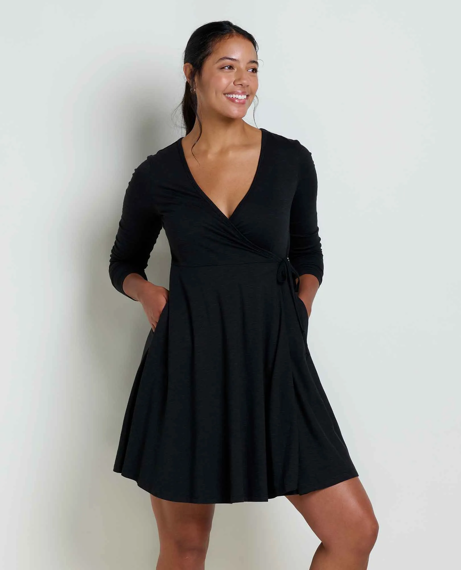 Freesia Long Sleeve Wrap Dress