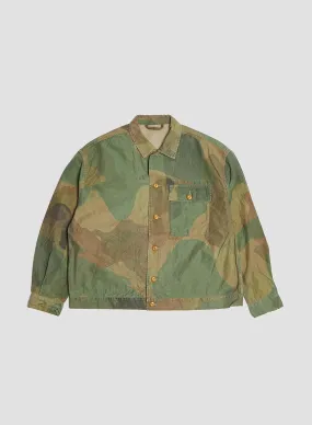 French Work Short Jacket Fade Camo in Green