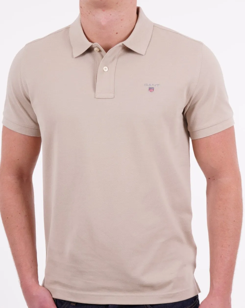 Gant Pique Rugger Polo Beige