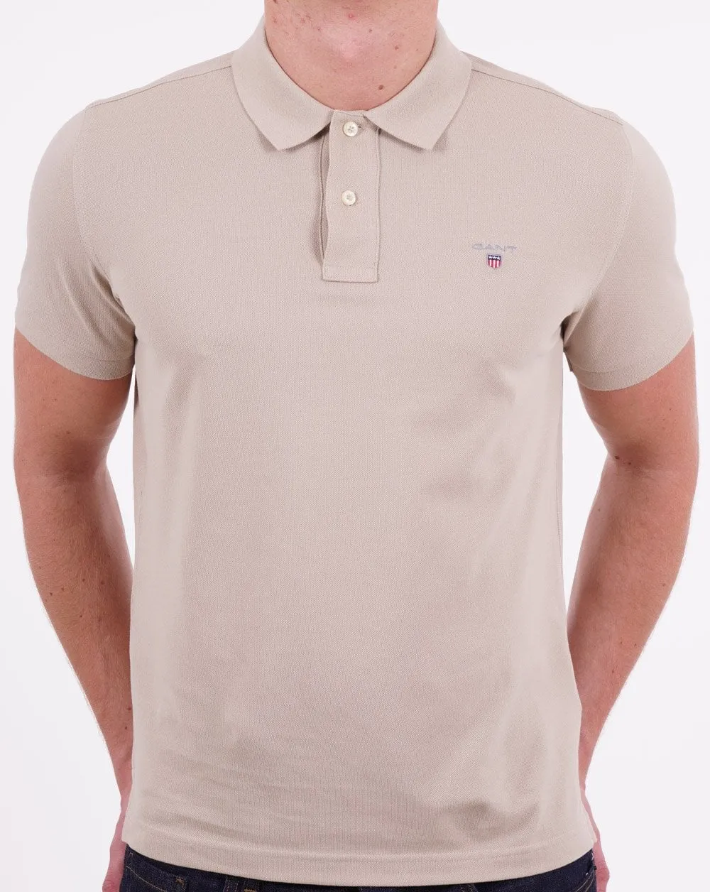 Gant Pique Rugger Polo Beige