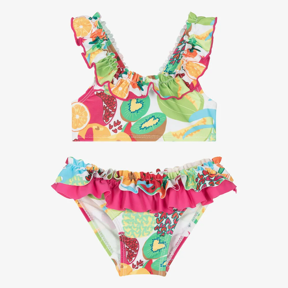 Girls Colourful Fruit Print Bikini