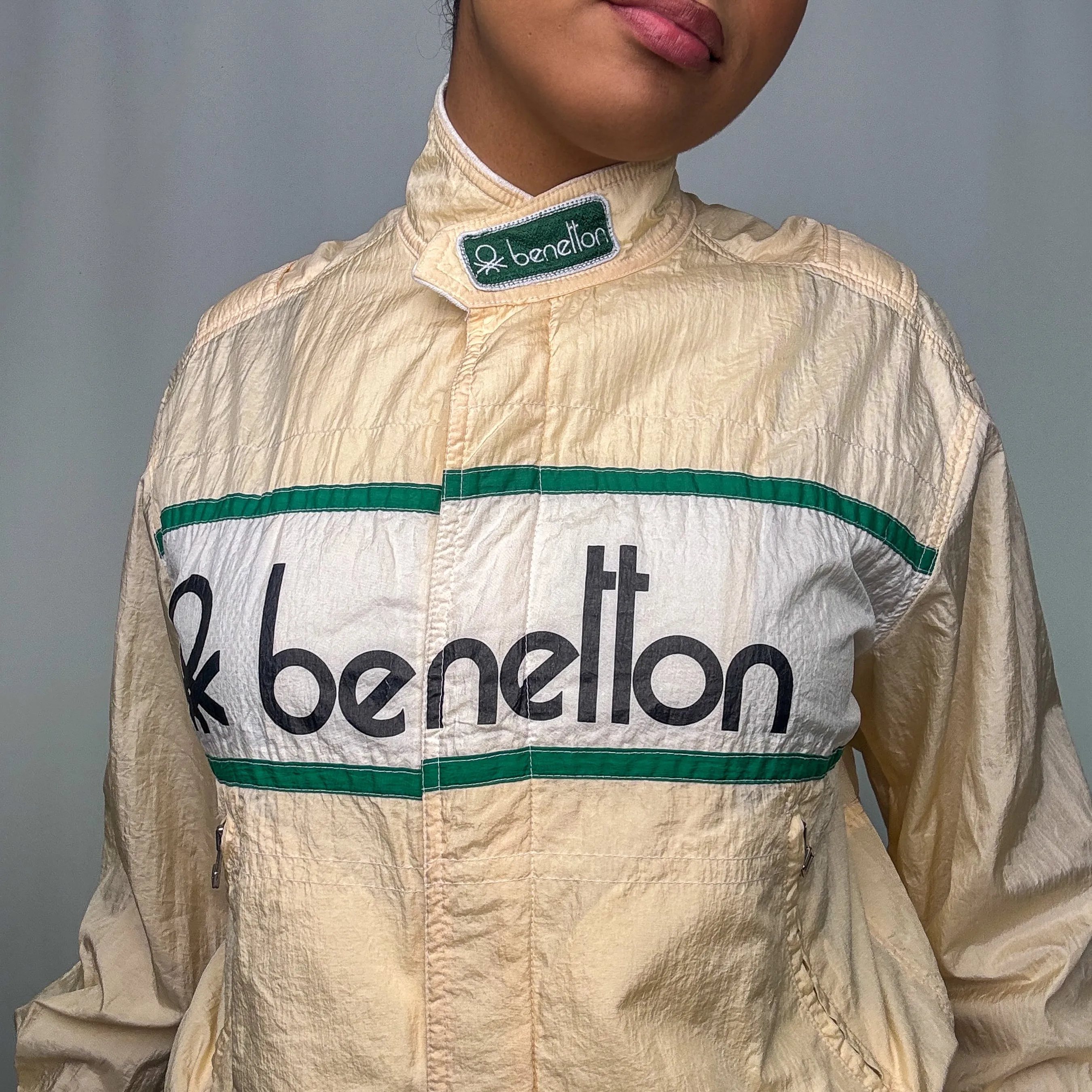 Gold y2ks United Colors of Benetton Track Jacket (S)