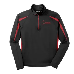 Hammer Coolwick Black Red Sport-Wick Stretch 1/2-Zip Colorblock Pullover