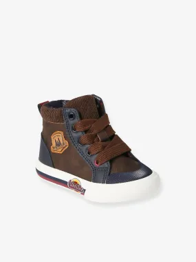 High-Top Trainers with Laces & Zips for Babies - brown