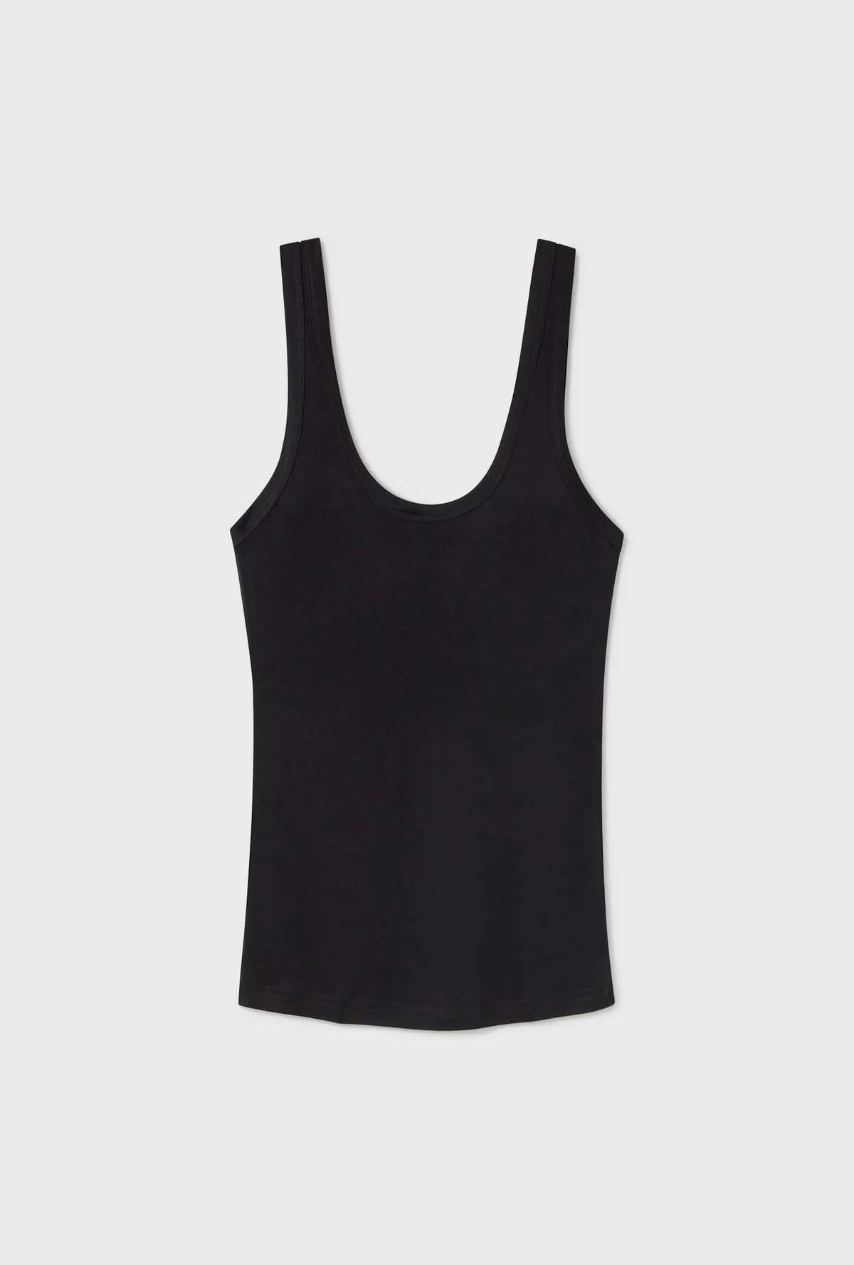 Jersey Scoop Tank - Black