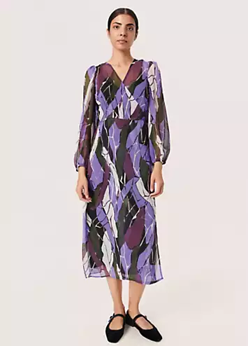 Josefine Chiffon Wrap Midi Dress by Soaked in Luxury | Look Again