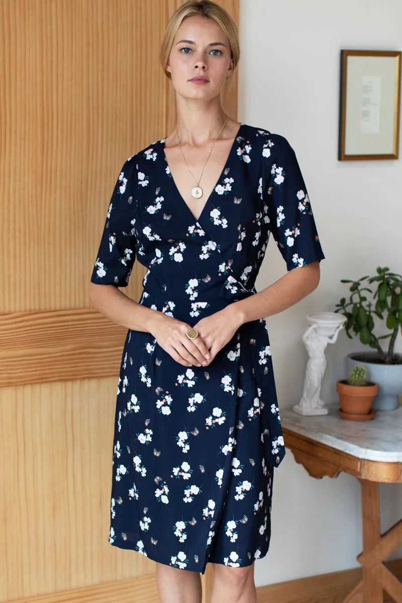 Jules Wrap dress - Butterflies Maritime