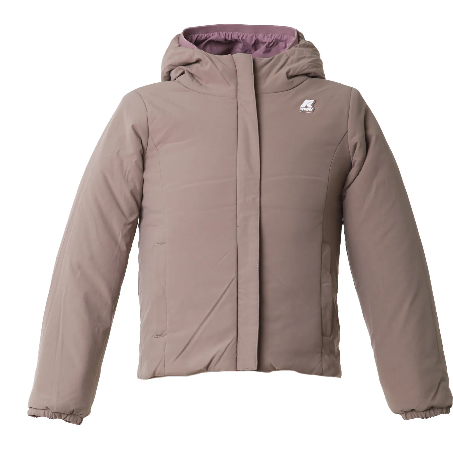 K-Way Lily Warm Double Lilac And Beige Jacket