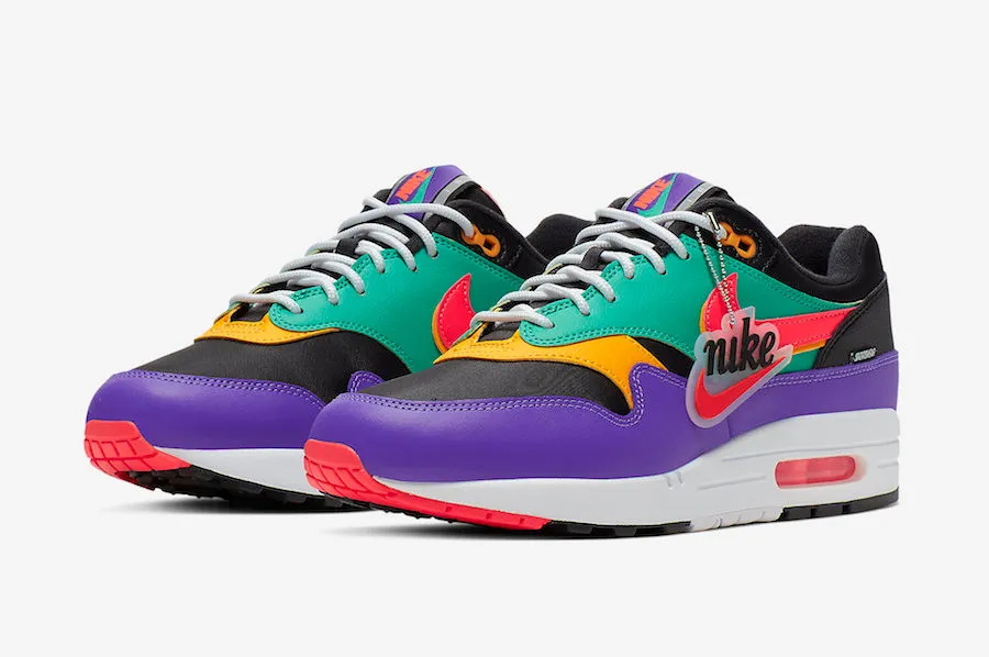 Kasina x Nike Air Max 1 SE Windbreaker Kinetic Green Psychic Purple University Gold AO1021-023