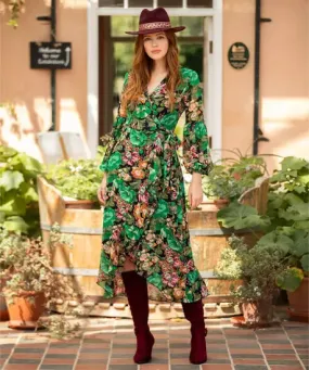 LILY PRINT WRAP DRESS Joe Brown