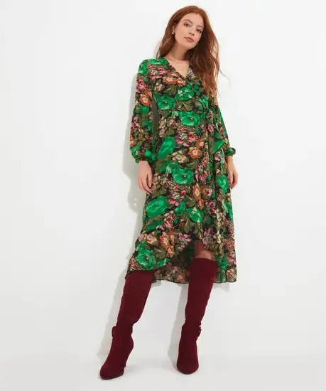 LILY PRINT WRAP DRESS Joe Brown