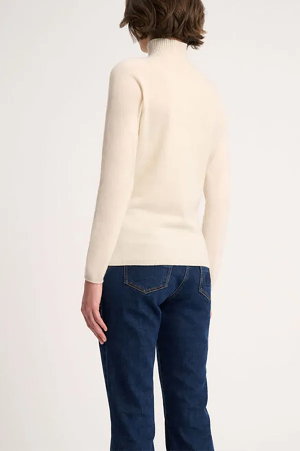 Luisa Spagnoli CAMPO MOCK NECK CASHMERE BLEND PULLOVER