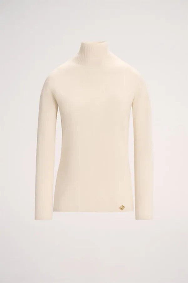 Luisa Spagnoli CAMPO MOCK NECK CASHMERE BLEND PULLOVER