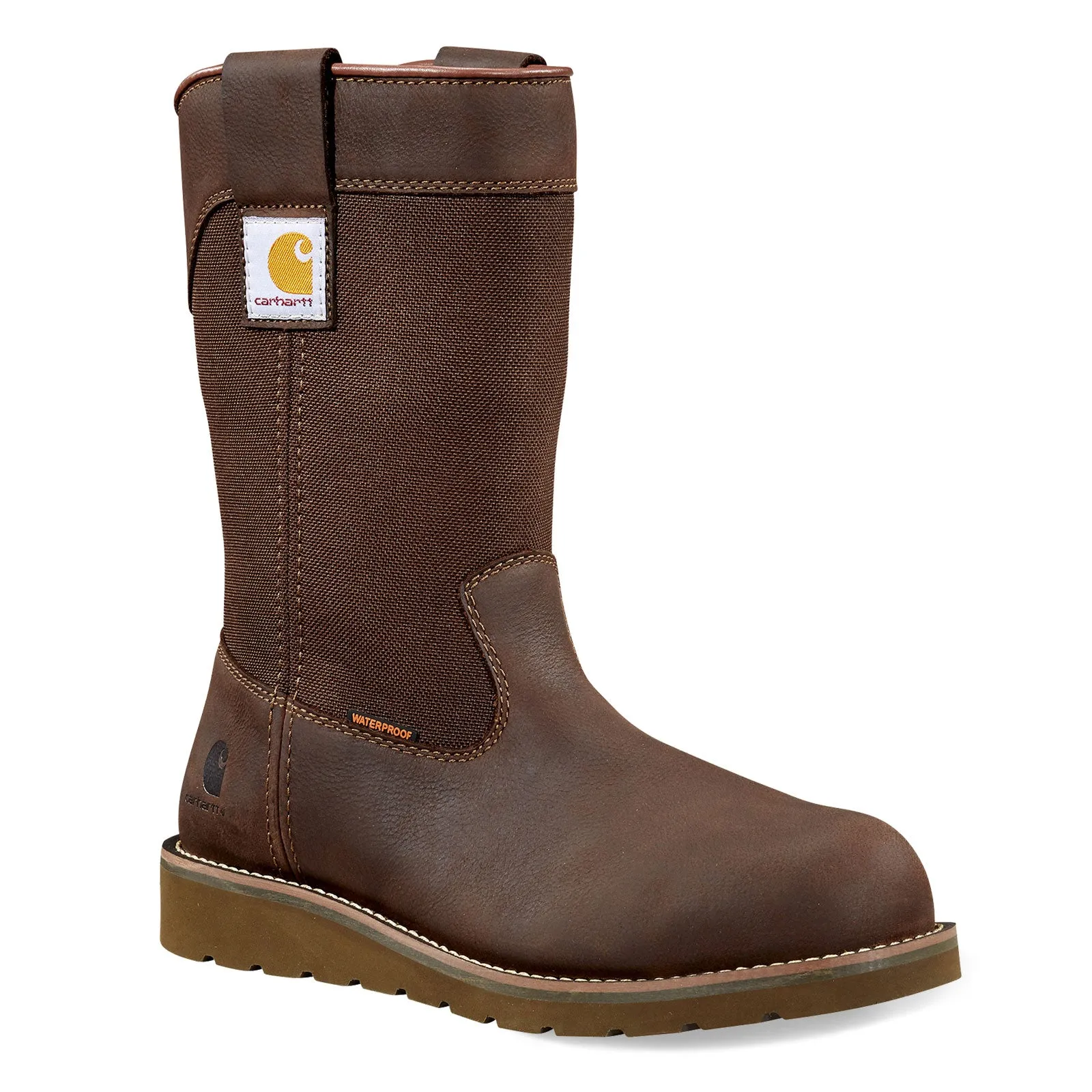 Men's Carhartt, Waterproof 10-Inch Steel Toe Wellington Wedge Boot