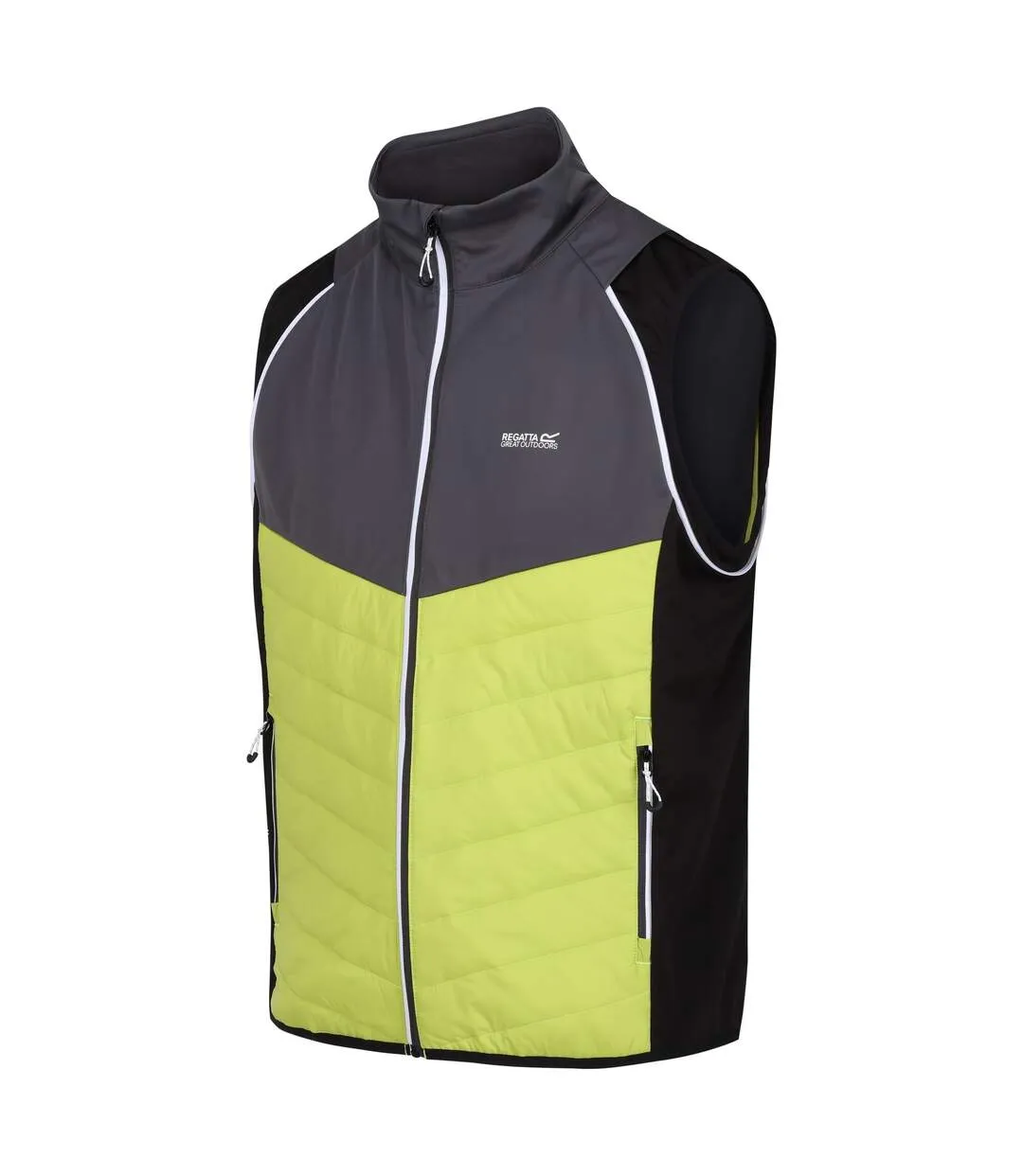 Mens steren hybrid soft shell jacket seal grey/green algae Regatta