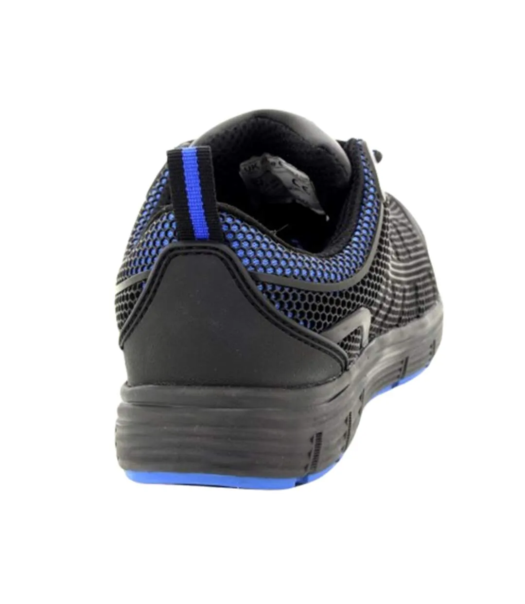 Mens super light safety trainers with safety toe cap black/blue Grafters