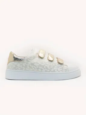 Metallic Detail Leopard Trainers