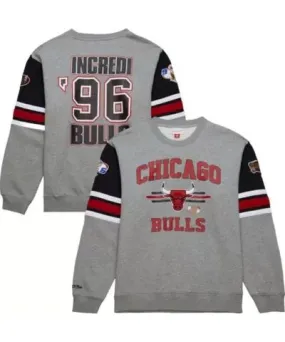 Mitchell & Ness Men's NBA Chicago Bulls Hardwood Classics All Over 4.0 Pullover Sweatshirt