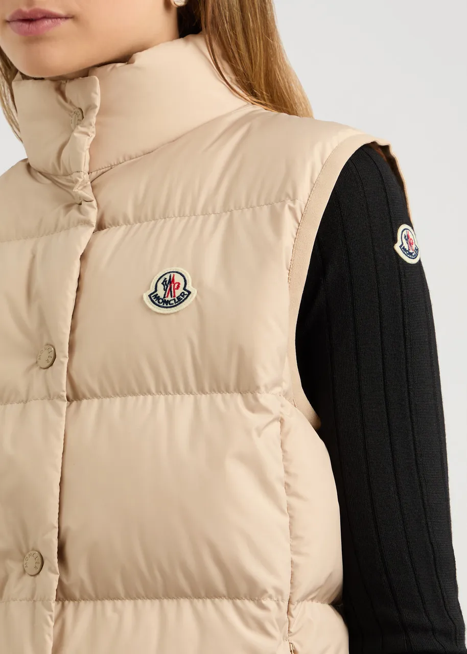 MONCLER Badia quilted shell gilet  -                         -                     -                