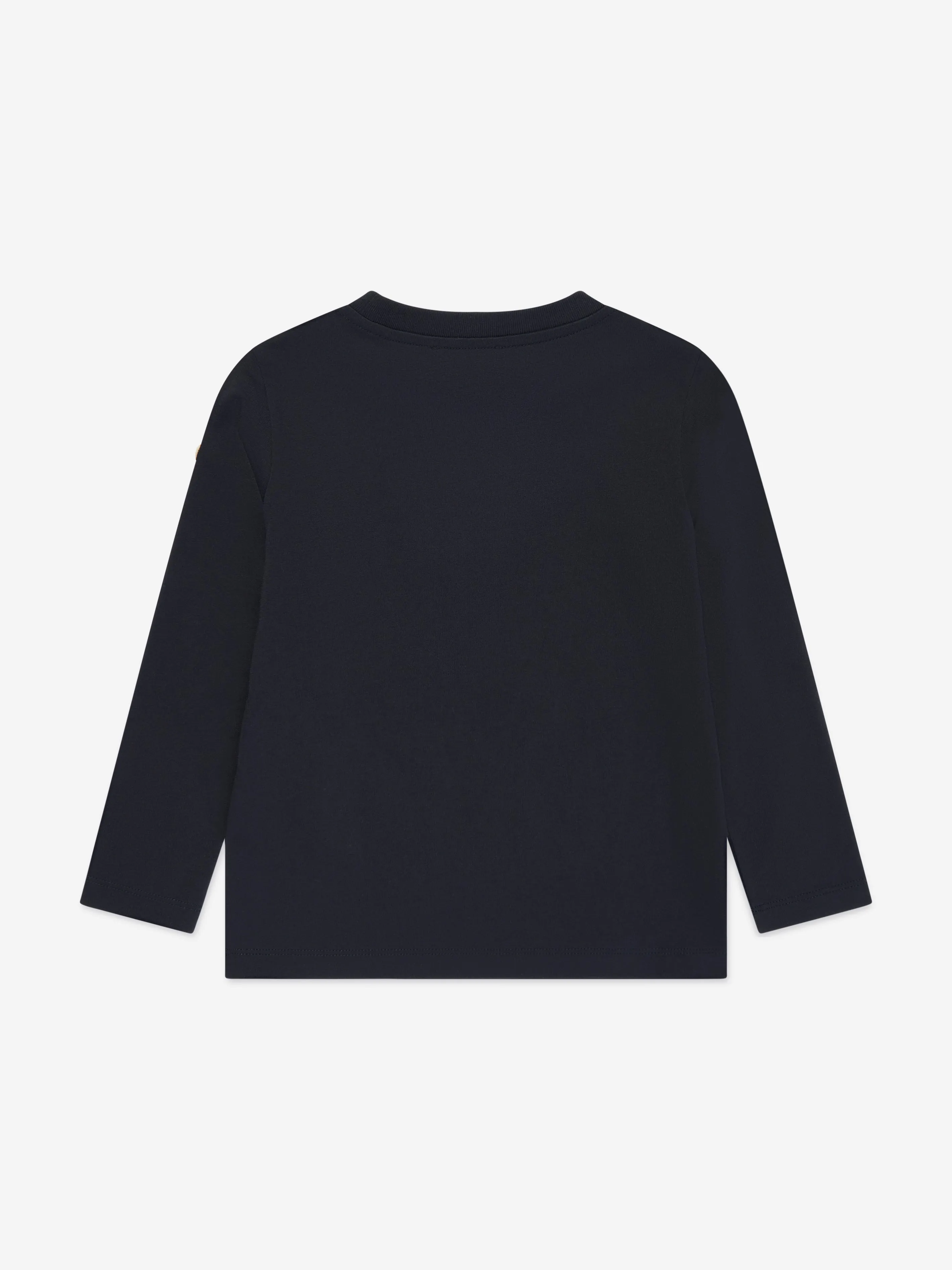 Moncler Enfant Boys Tennis Logo Long Sleeve T-Shirt in Navy