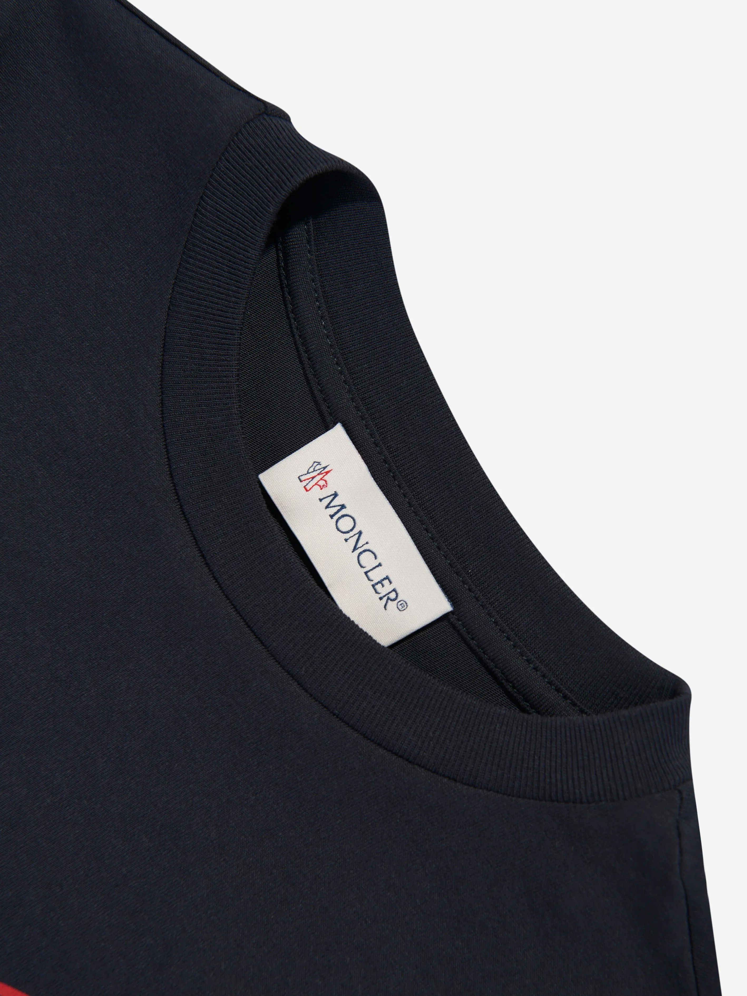 Moncler Enfant Boys Tennis Logo Long Sleeve T-Shirt in Navy