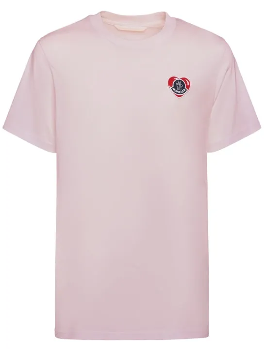 Moncler   Heart logo cotton t-shirt 