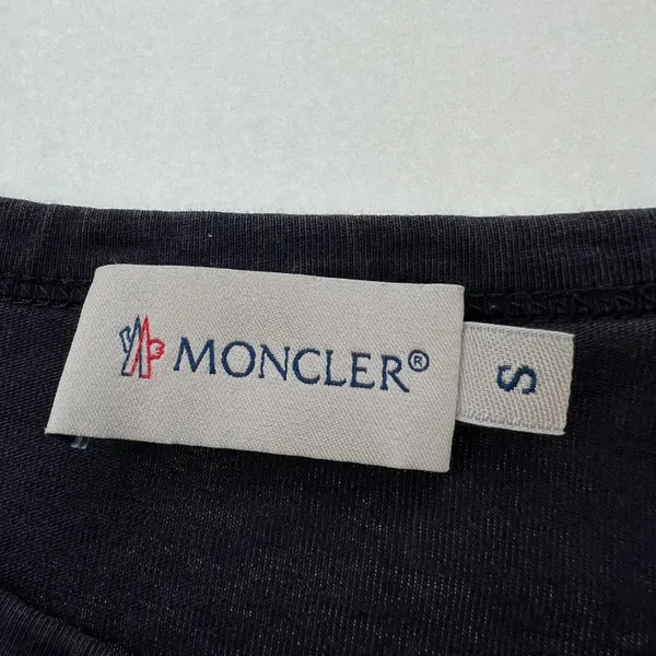 Moncler Paint Logo Navy T Shirt 