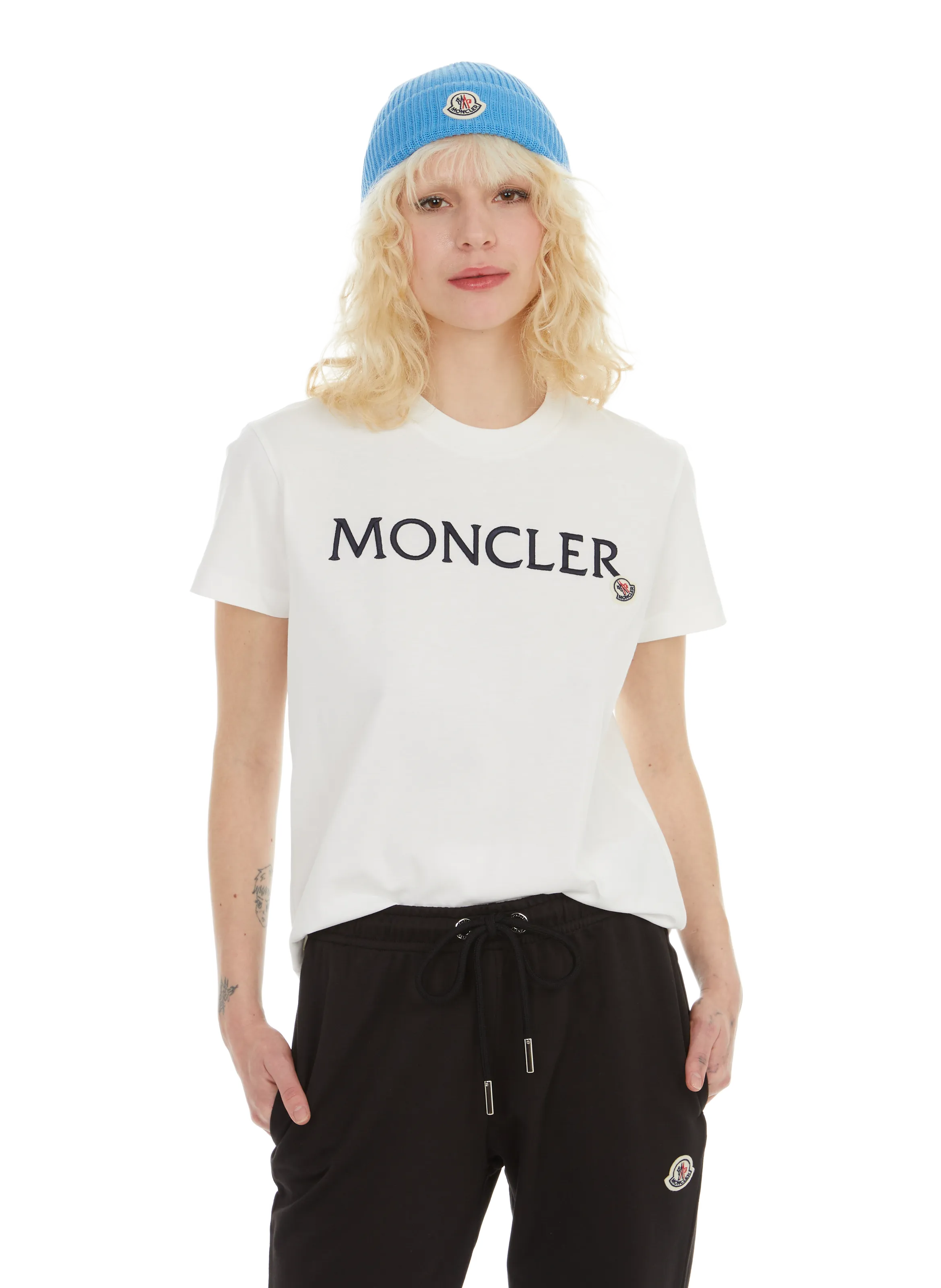 MONCLER  T-shirt with logo - White