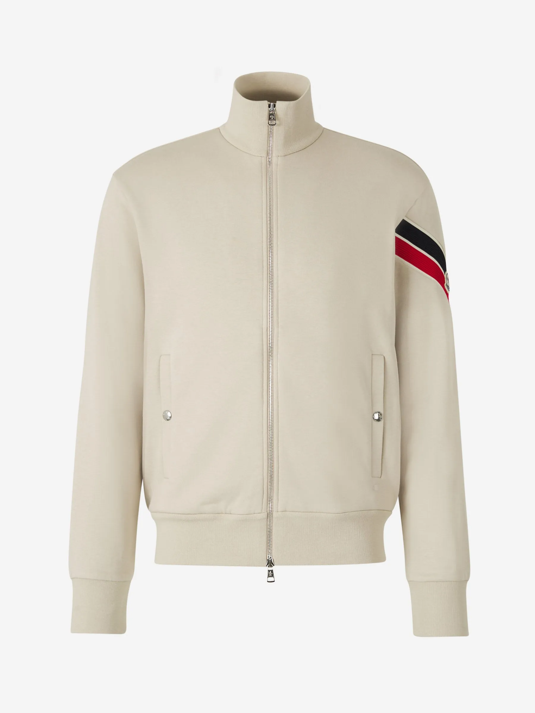 Moncler Tricolor Logo Zipper Sweatshirt 