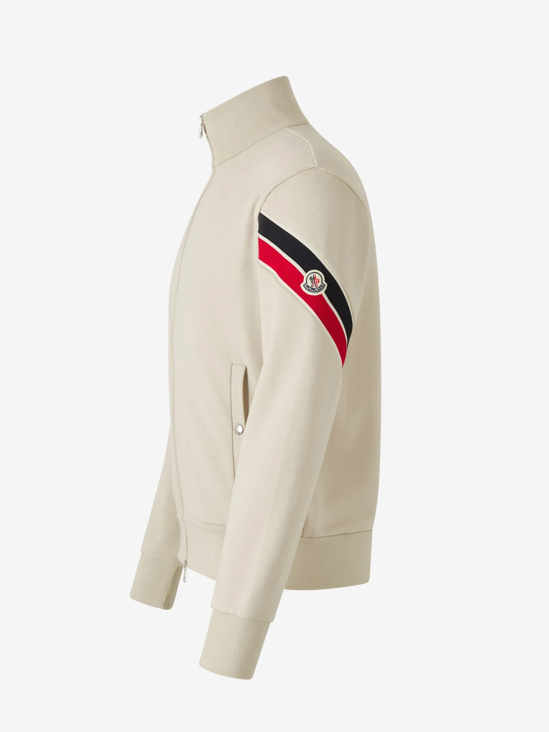 Moncler Tricolor Logo Zipper Sweatshirt 