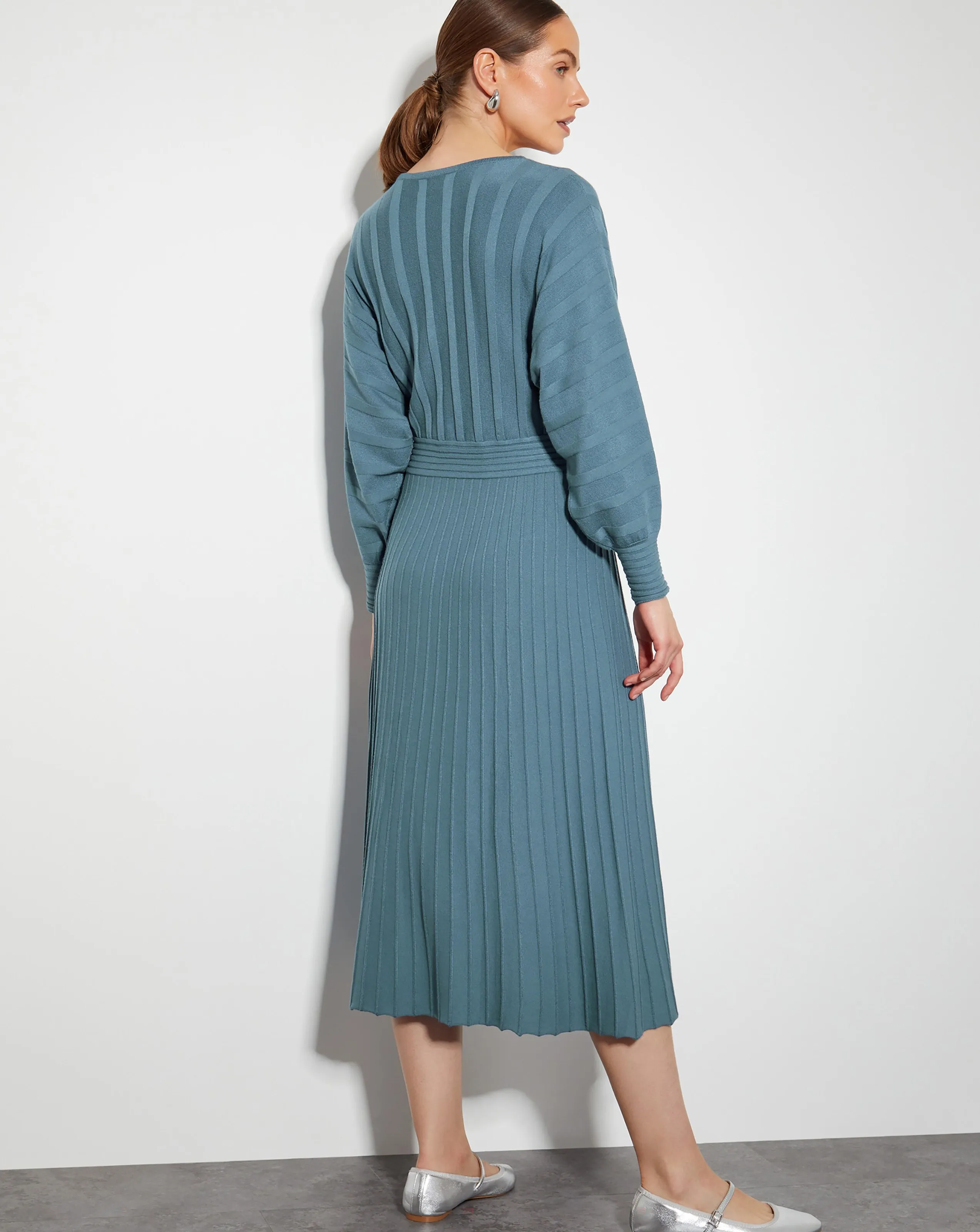 Monsoon Wynn Knit Wrap Midi Dress | Simply Be