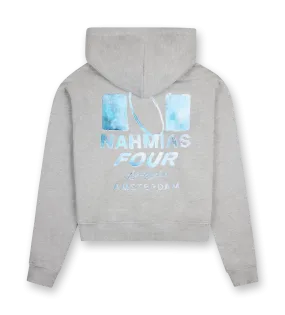 Nahmias    Nahmias x FOUR Logo Ring Zip-Up Hoodie Grey