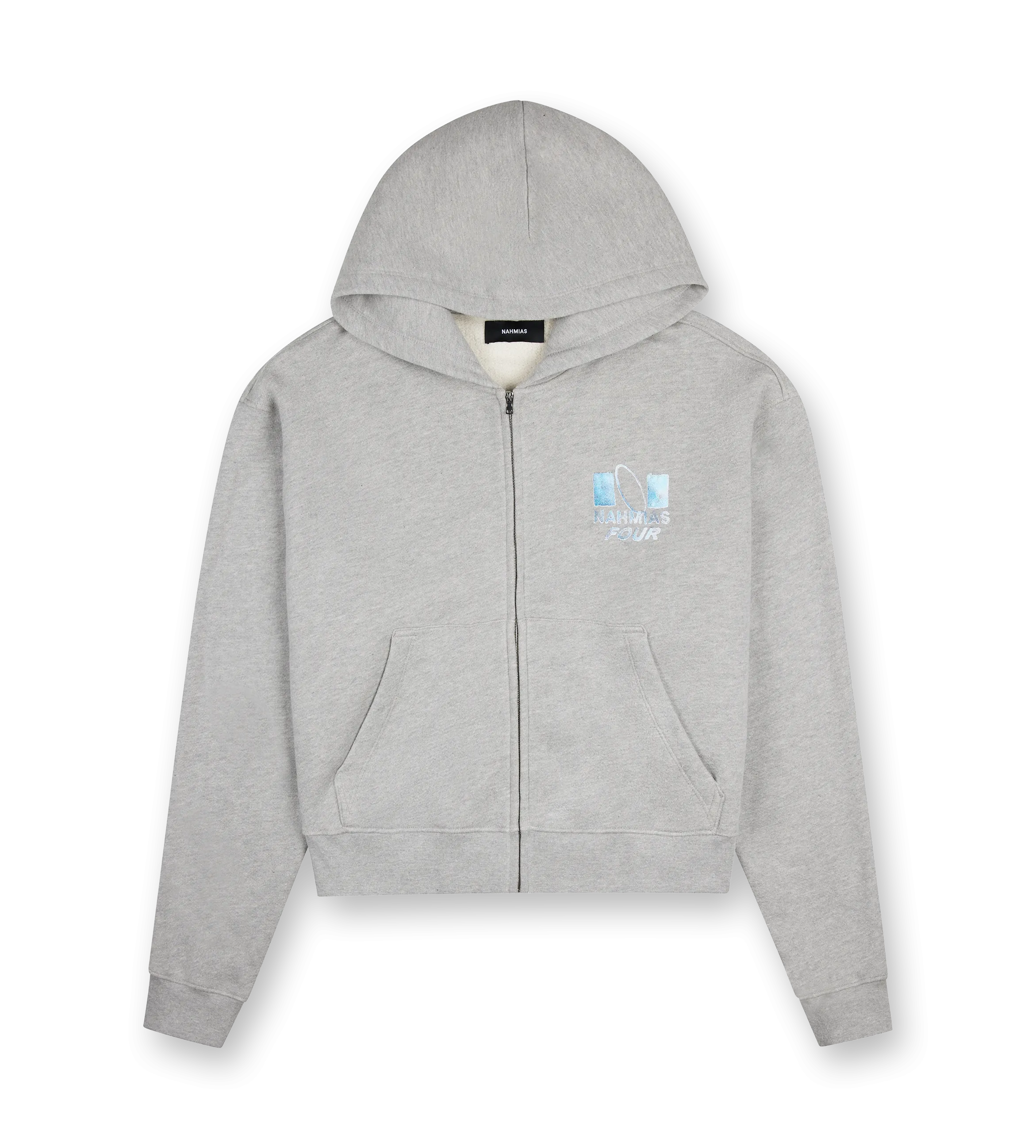 Nahmias    Nahmias x FOUR Logo Ring Zip-Up Hoodie Grey