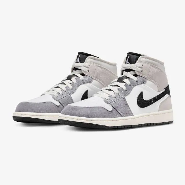 Nike air jordan 1 mid se craft (inside out cement grey/ cement grey/ black/ white/ tech grey/ sail)