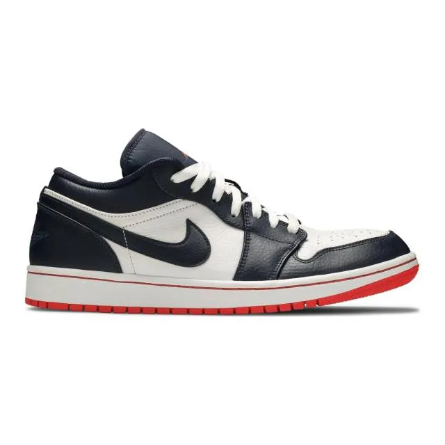 Nike air jordan 1 retro low (obsidian ember/ blue/ obsidian/ ember glow/ white) men us 8-13 553558-4