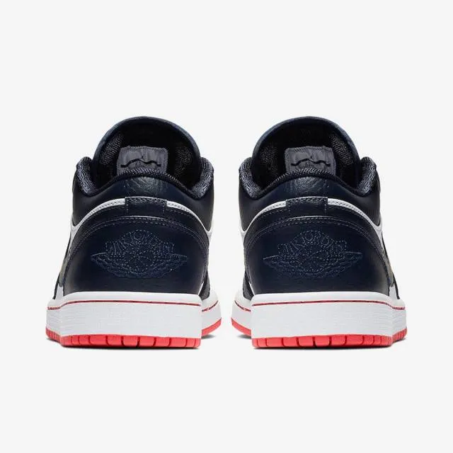 Nike air jordan 1 retro low (obsidian ember/ blue/ obsidian/ ember glow/ white) men us 8-13 553558-4