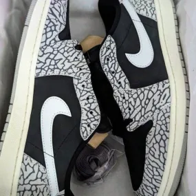 Nike air jordan 1 retro low og black cement elephant