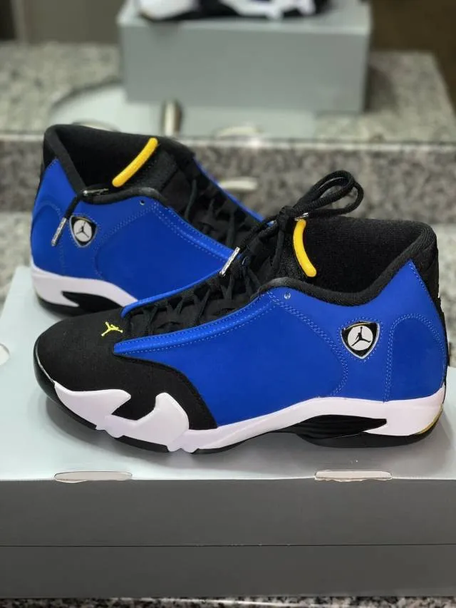 Nike air jordan 14 xiv retro laney varsity royal black maize