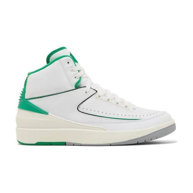 Nike air jordan 2 retro (lucky green/ white/ lucky green/ sail/ light steel grey) men us 8-13 dr8884