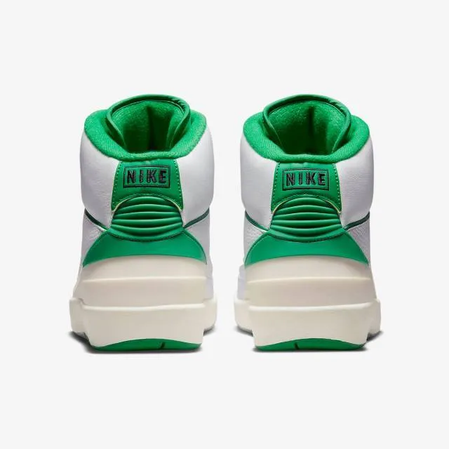 Nike air jordan 2 retro (lucky green/ white/ lucky green/ sail/ light steel grey) men us 8-13 dr8884