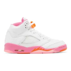 Nike air jordan 5 retro gs (pinksicle/ white/ pink/ safety orange) big kids 3.5y-7y 440892-168